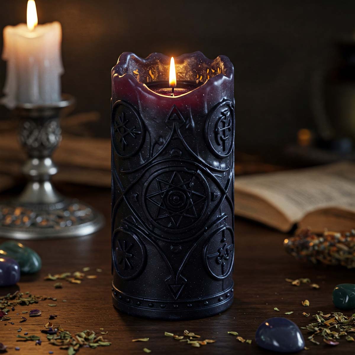 black spell candle