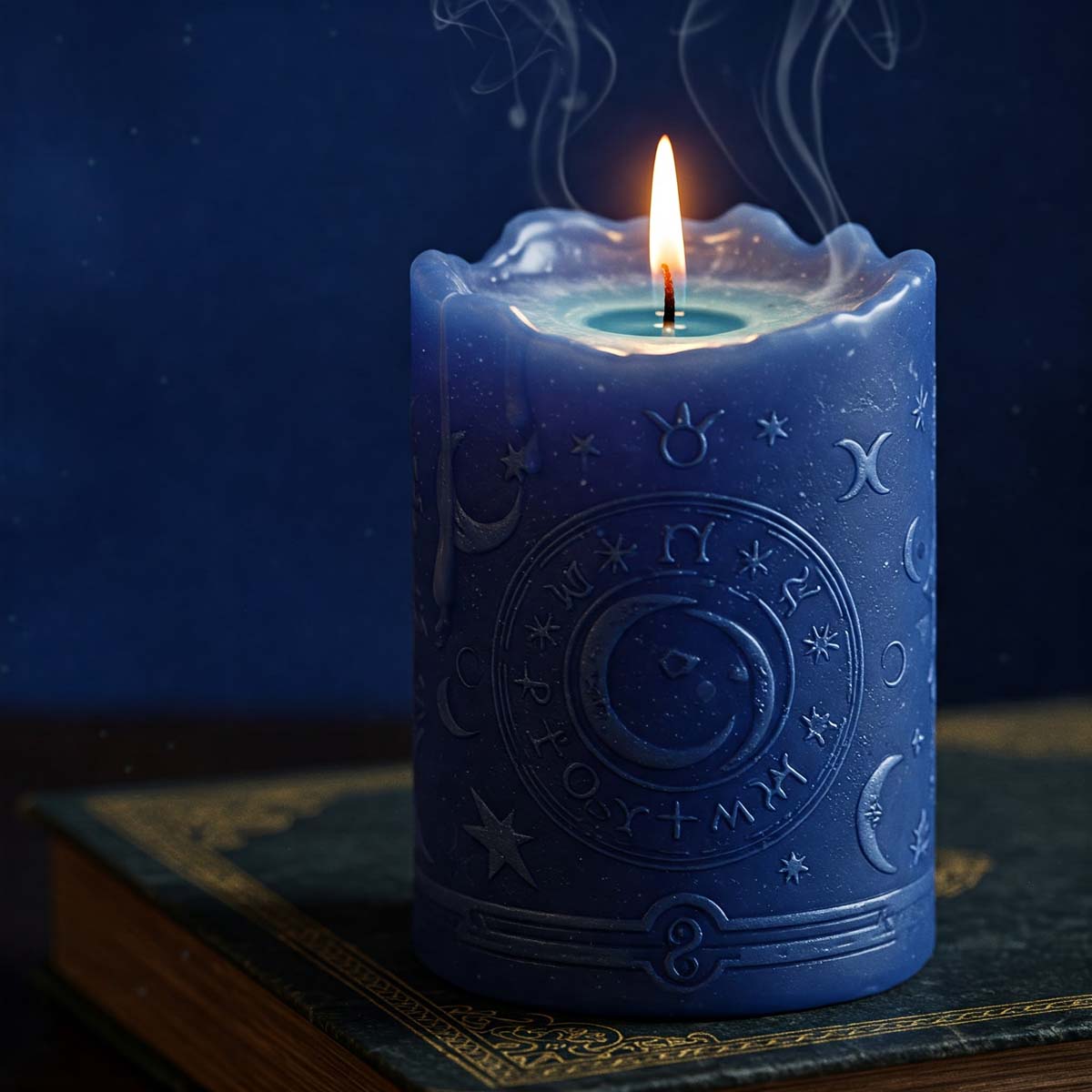 blue spell candle