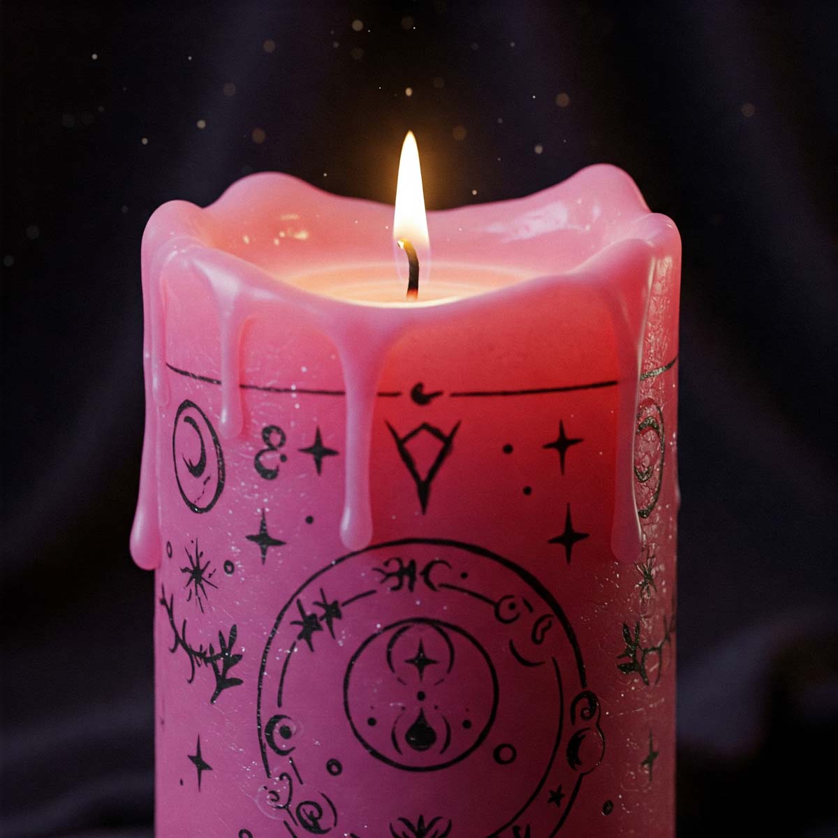 pink spell candle