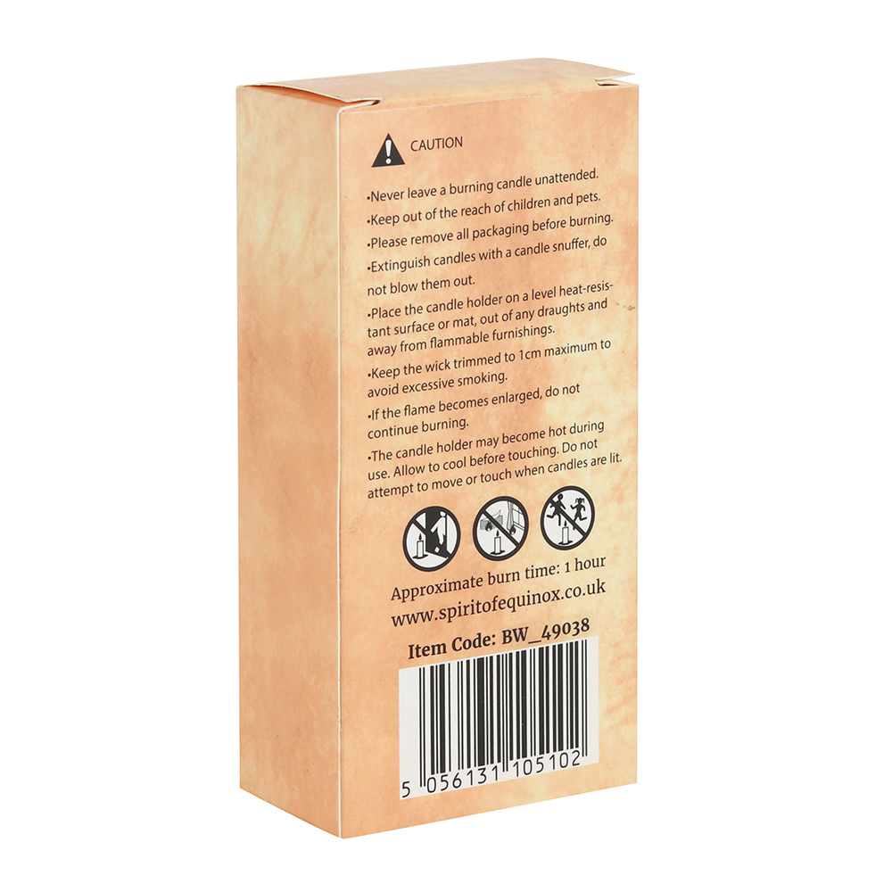Set of 6 Brown Beeswax Spell Candles2