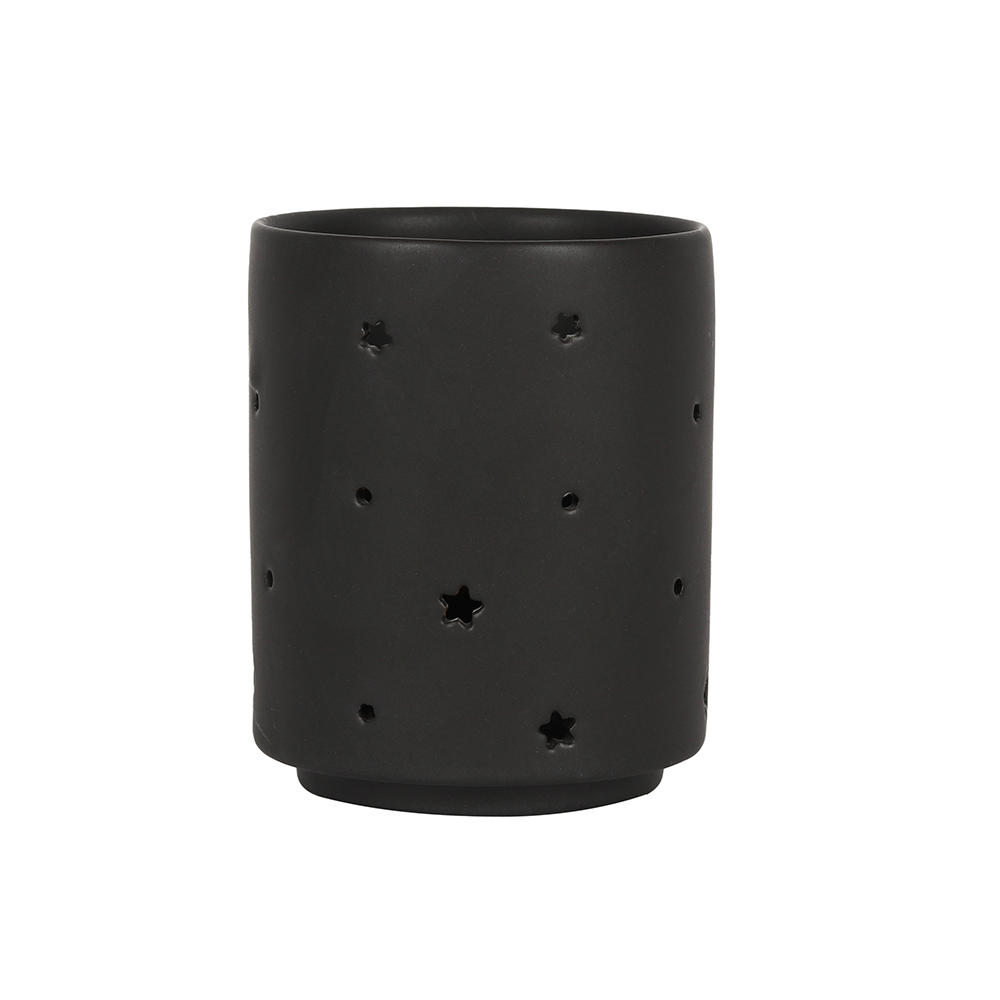 Small Black Triple Moon Cut Out Tealight Holder1