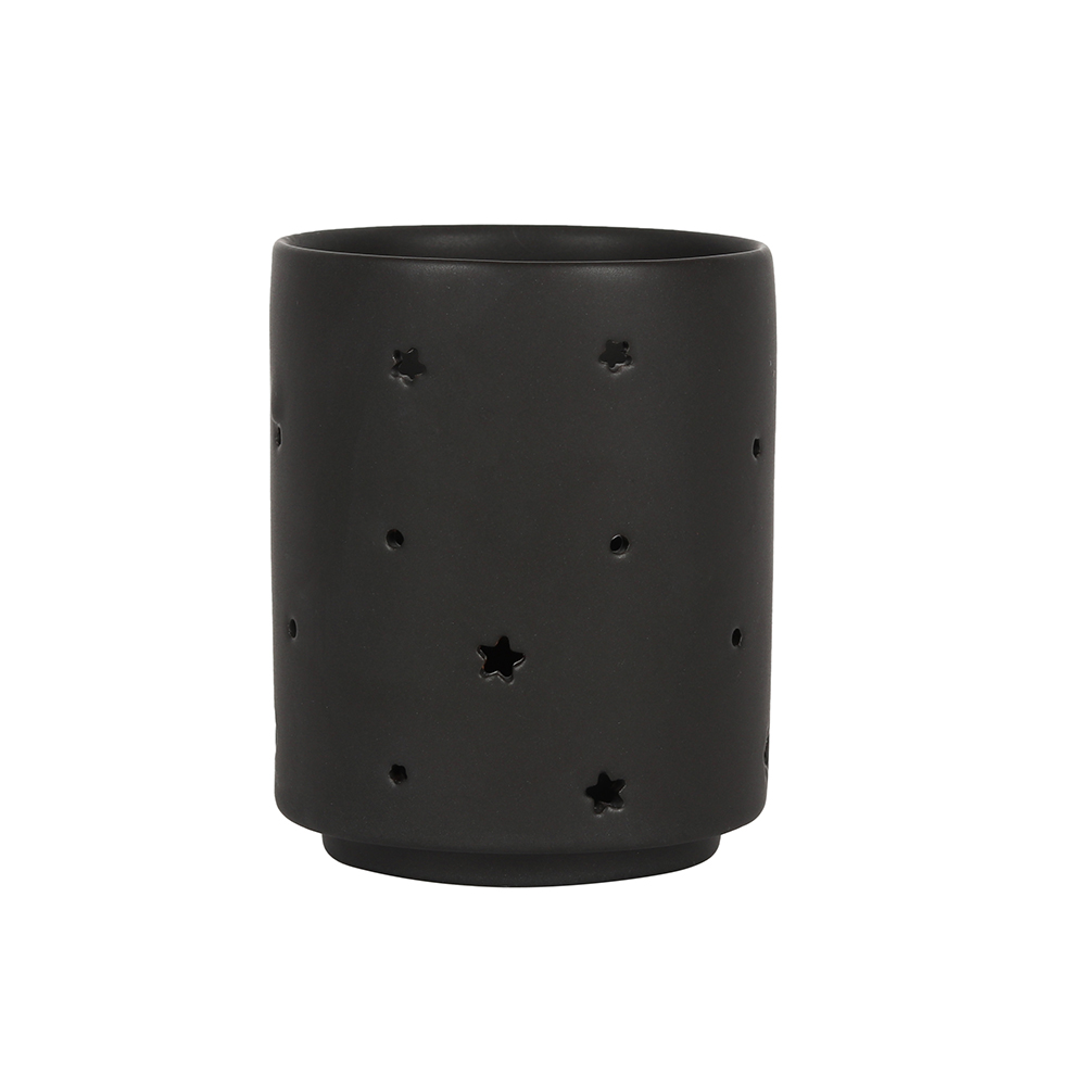 Small Black Mystical Moon Cut Out Tealight Holder1