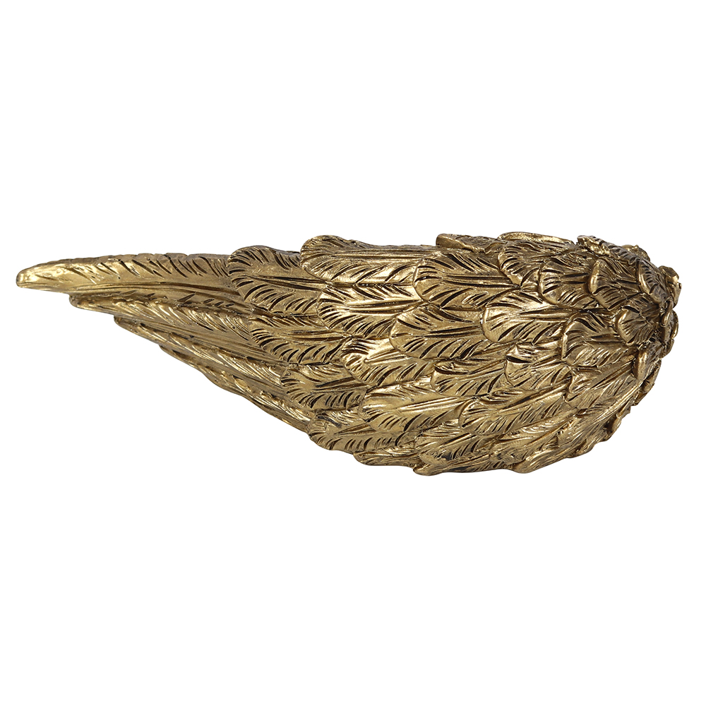 Gold Single Lowered Angel Wing Candle Holder1