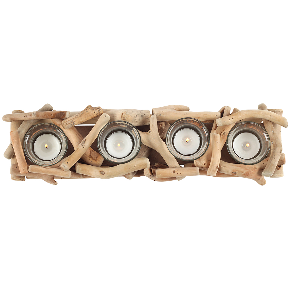 4pc Driftwood Candle Holder1