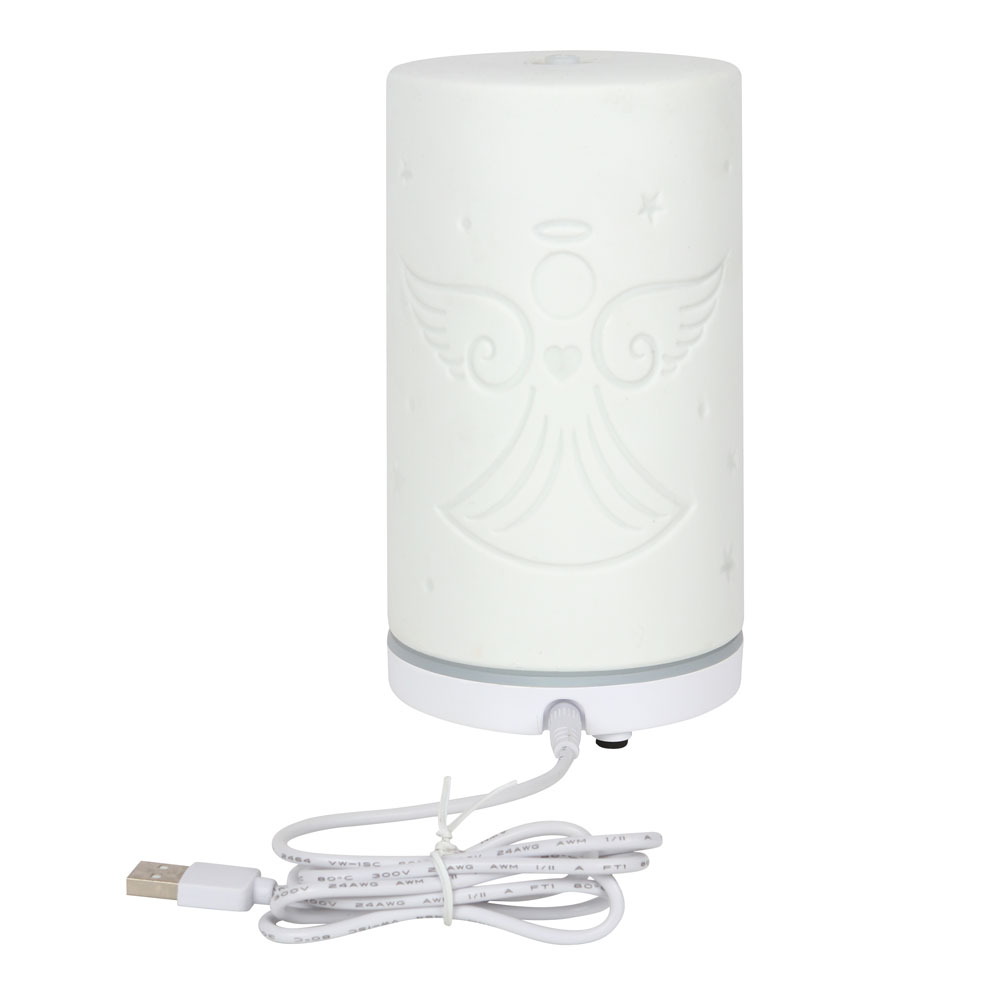 White Ceramic Guardian Angel Electric Aroma Diffuser1