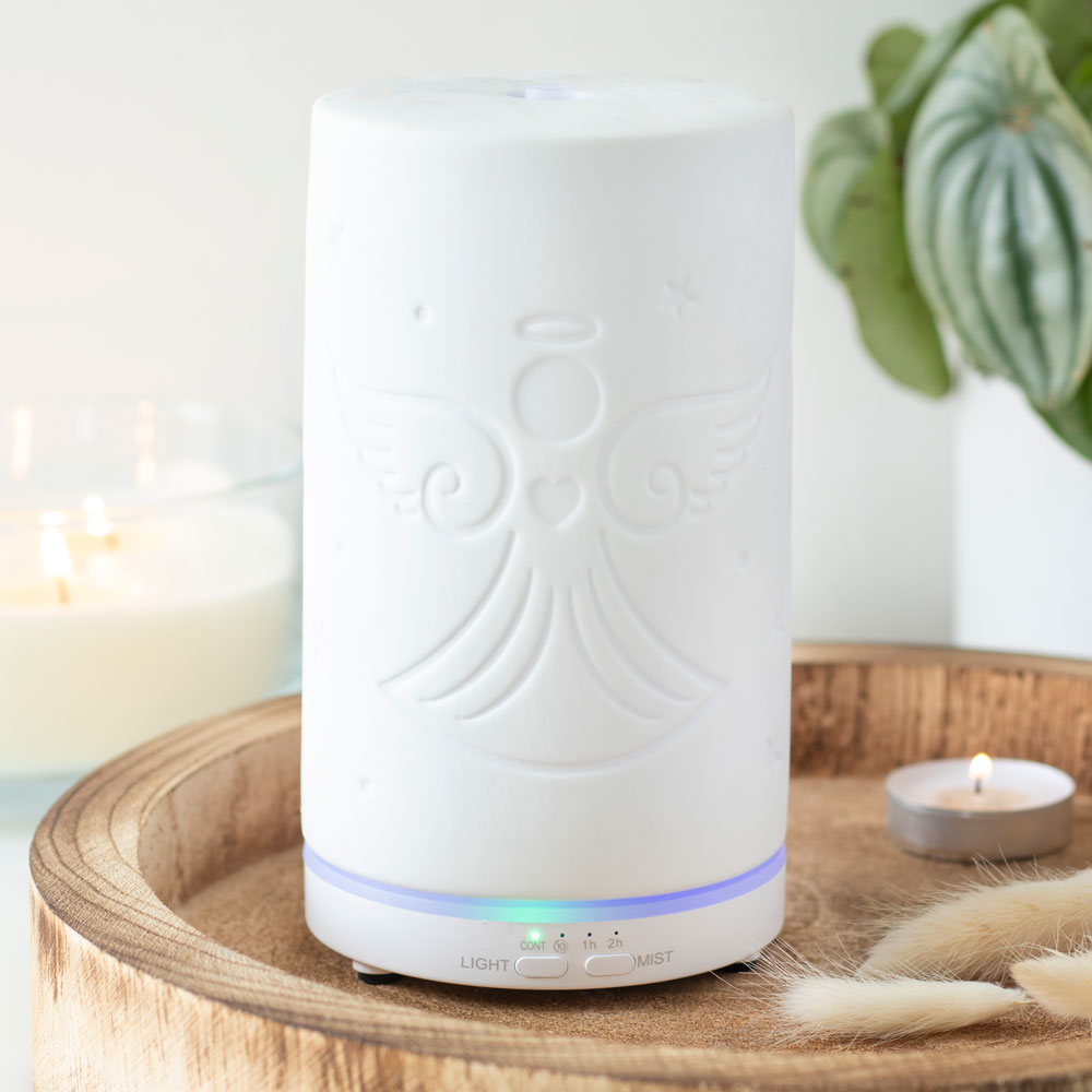White Ceramic Guardian Angel Electric Aroma Diffuser3