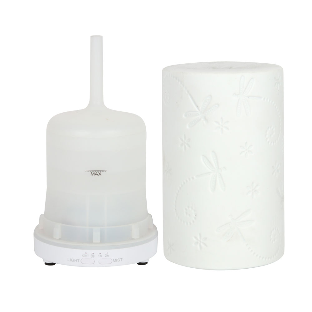 White Ceramic Dragonfly Electric Aroma Diffuser2