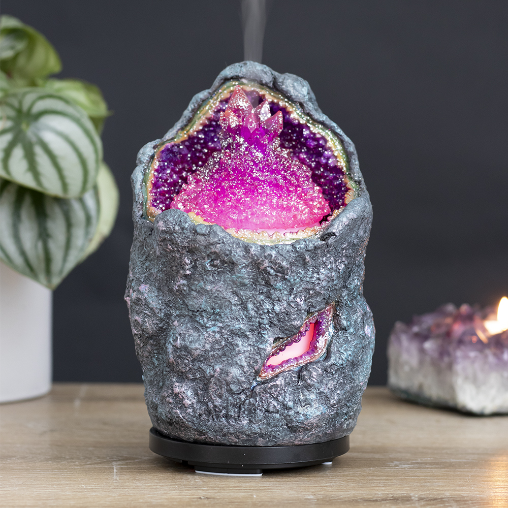 Purple Crystal Cave Electric Aroma Diffuser3