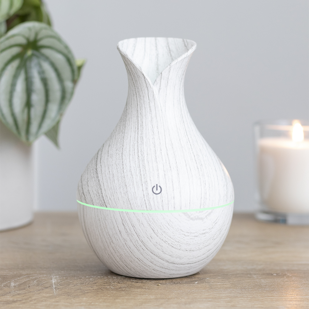 Medium White Grey Grain Electric Aroma Diffuser2