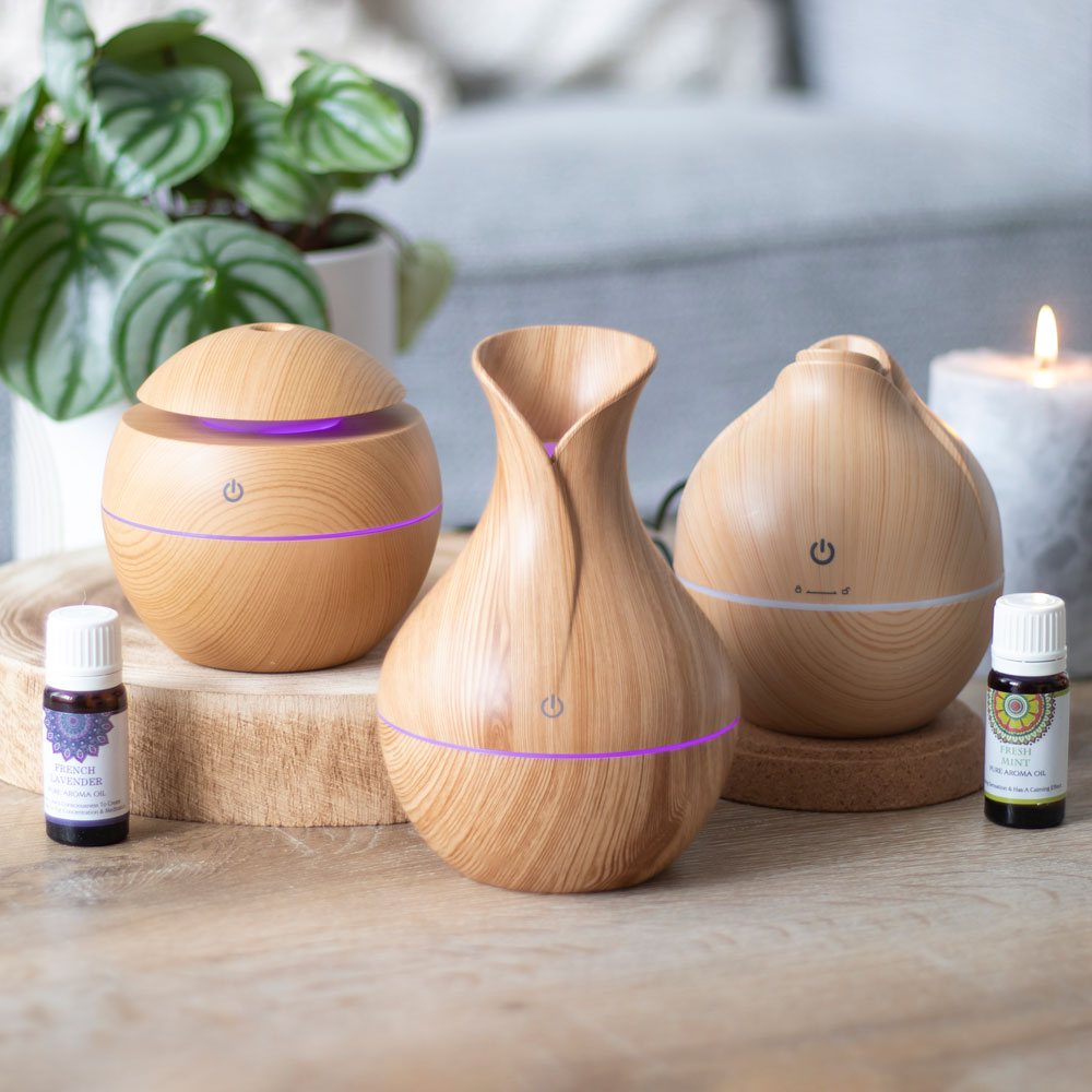 Tulip Wood Grain Electric Aroma Diffuser2