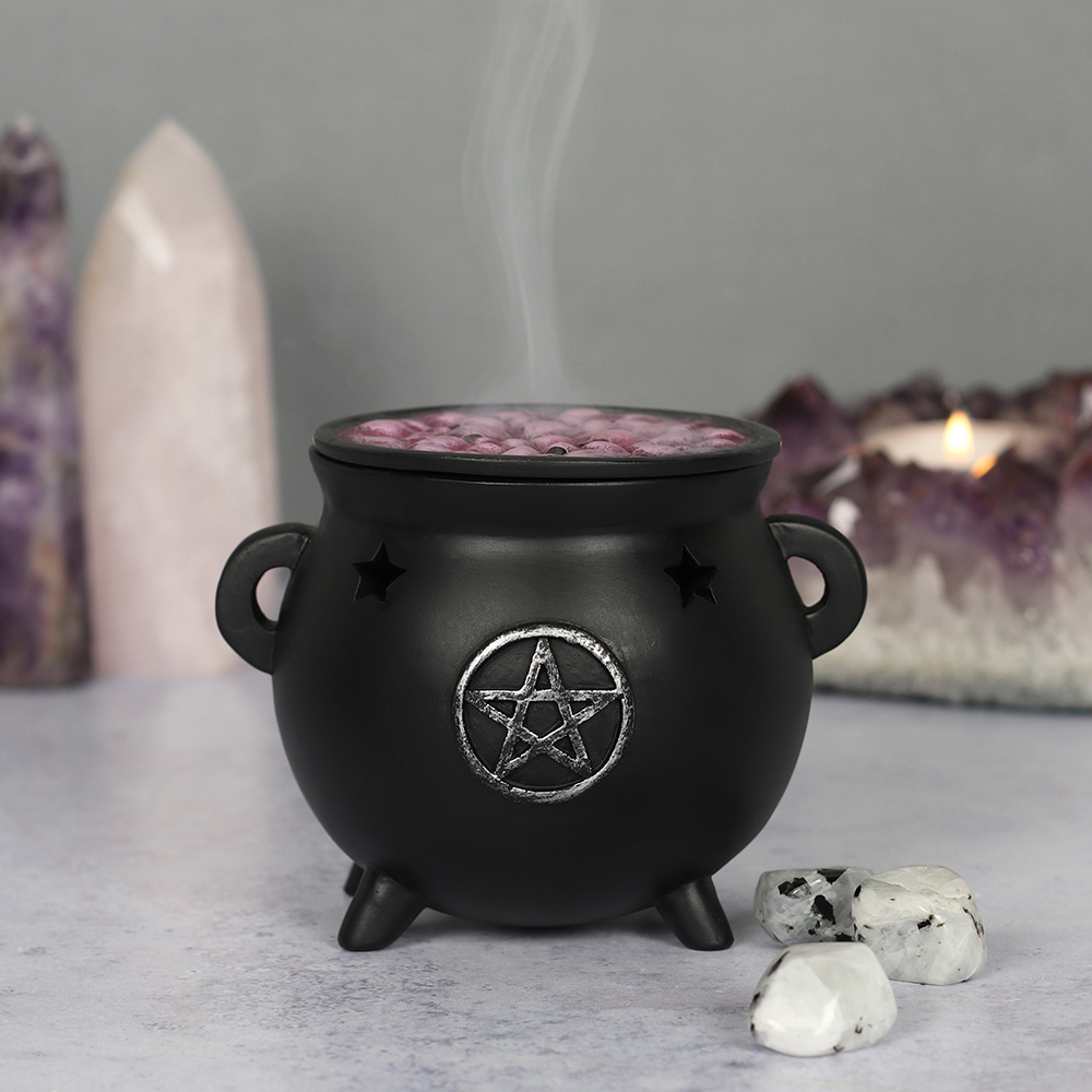 Pentagram Cauldron Incense Cone Holder3