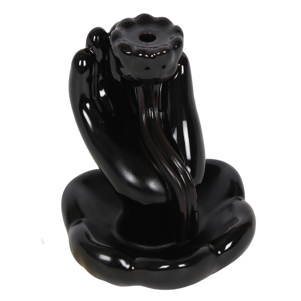 Hand & Lotus Flower Backflow Incense Burner2