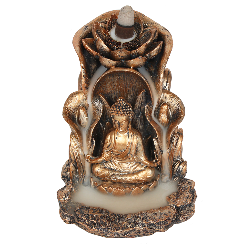 Bronze Buddha Backflow Incense Burner1