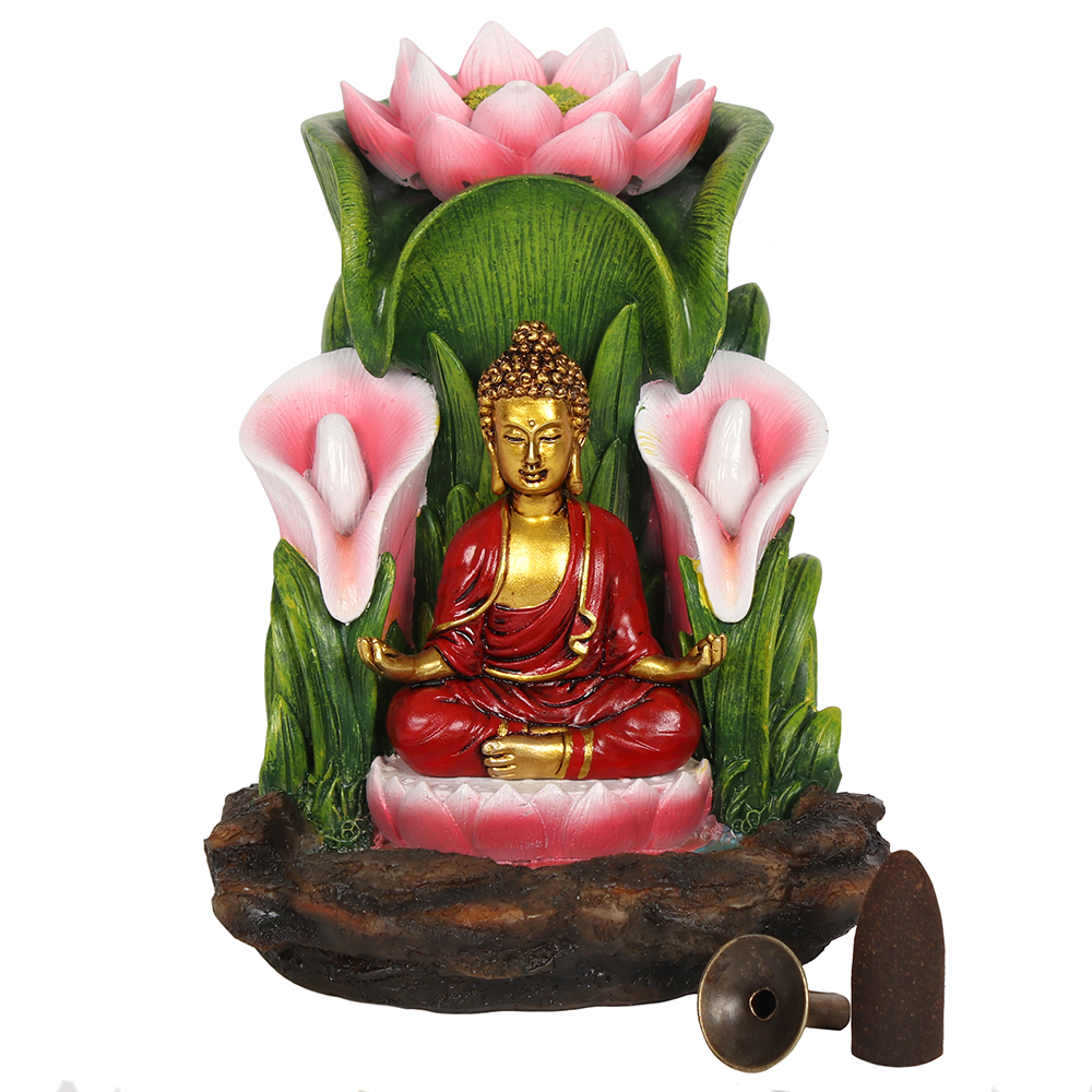Colourful Buddha Backflow Incense Burner2