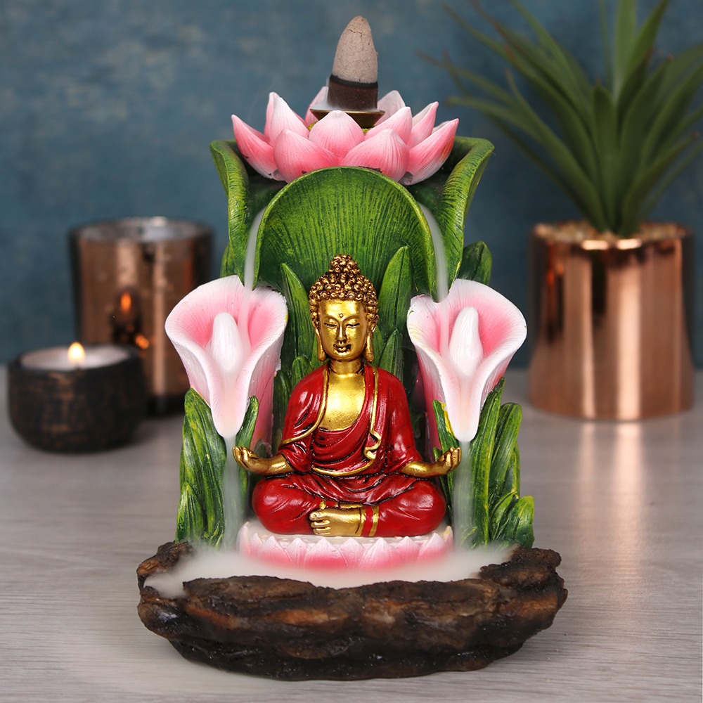 Colourful Buddha Backflow Incense Burner3