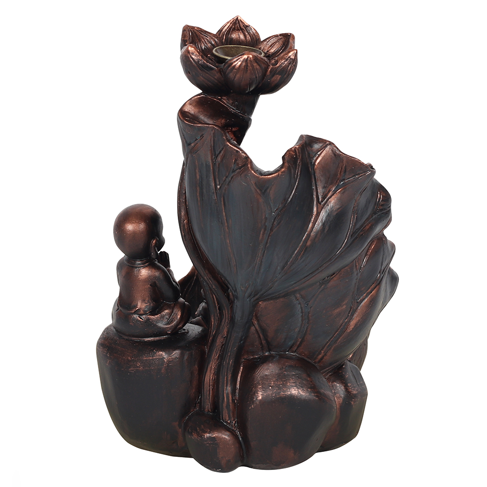 Bronze Effect Buddha Backflow Incense Burner2