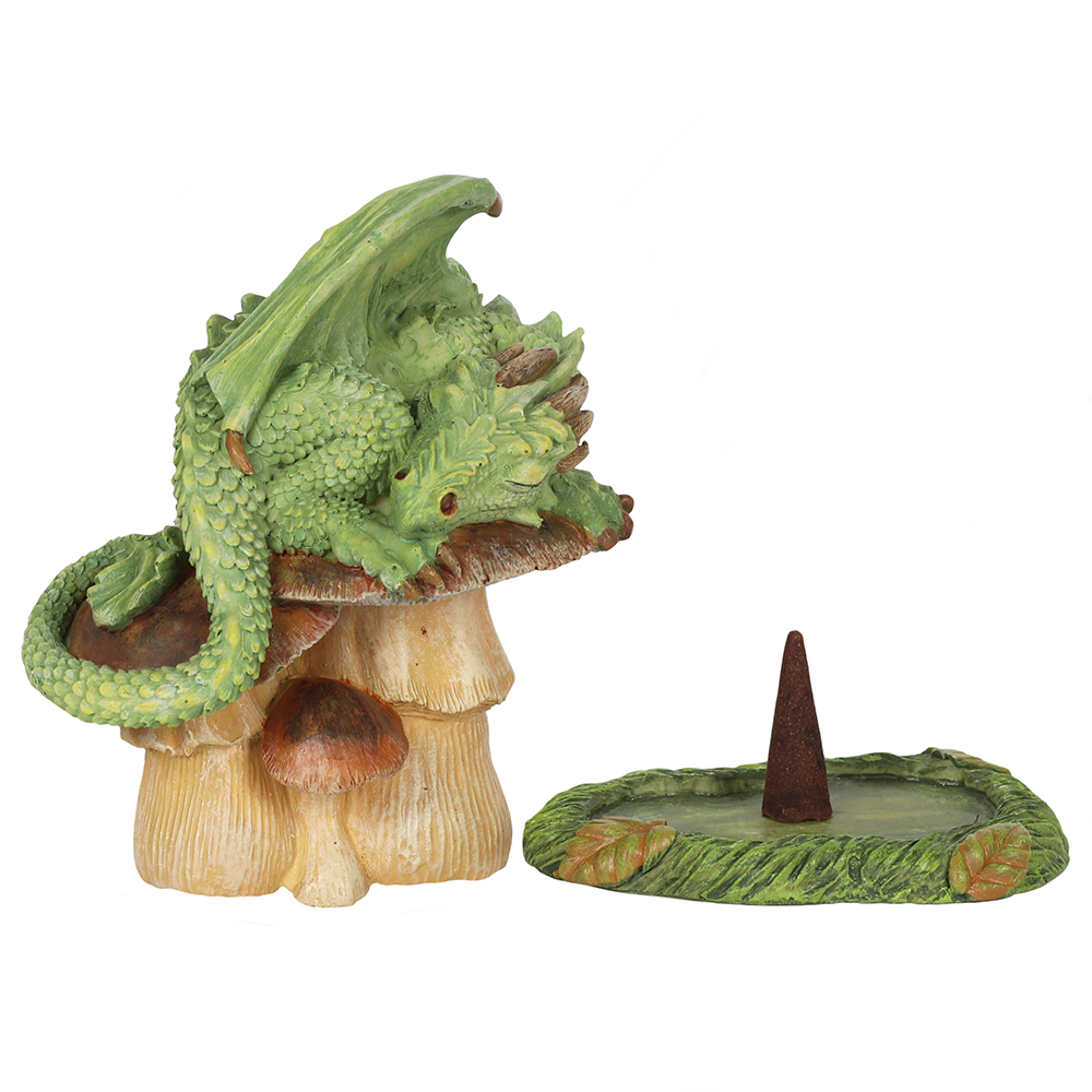Green Dragon Incense Cone Burner by Anne Stokes2