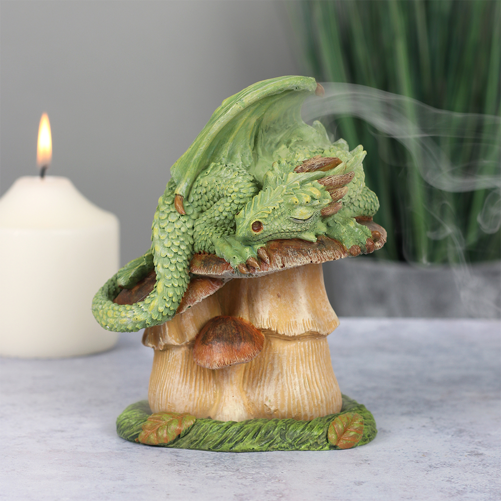 Green Dragon Incense Cone Burner by Anne Stokes4