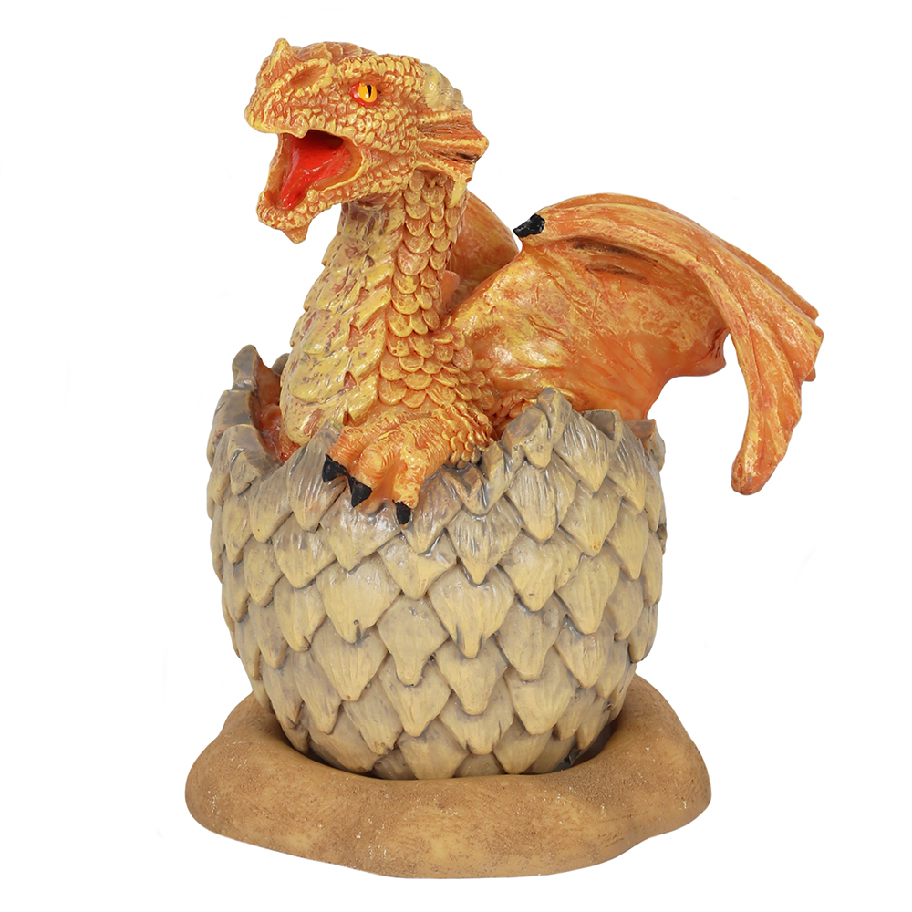 Yellow Hatching Dragon Incense Cone Burner1