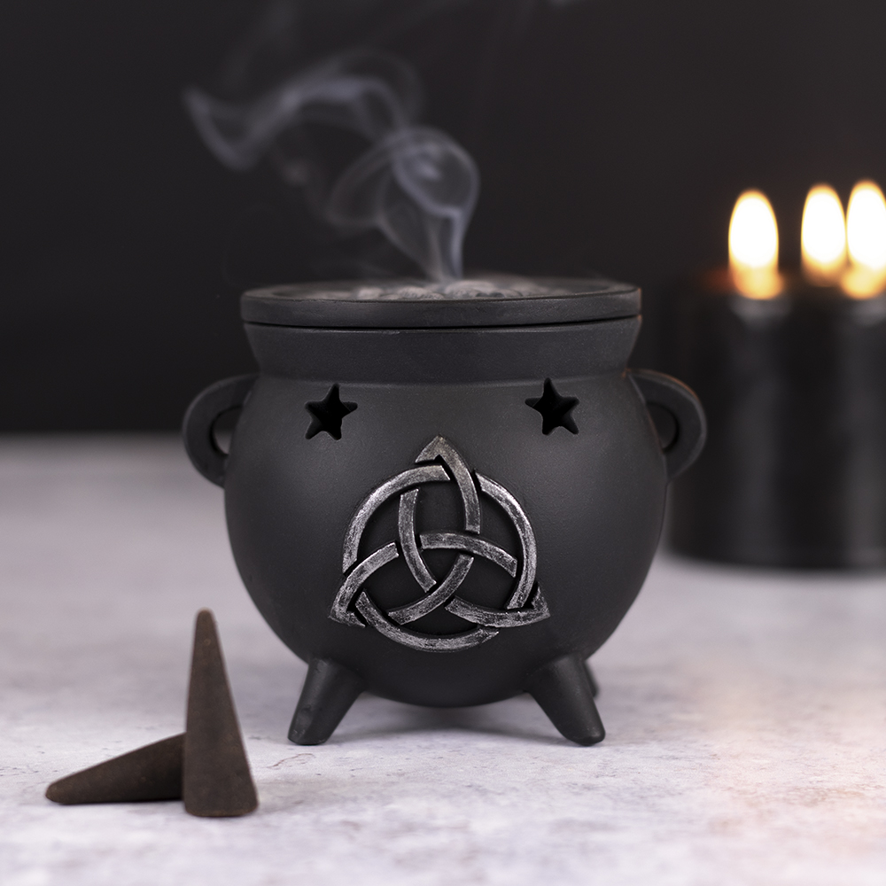 Triquetra Cauldron Incense Cone Holder3