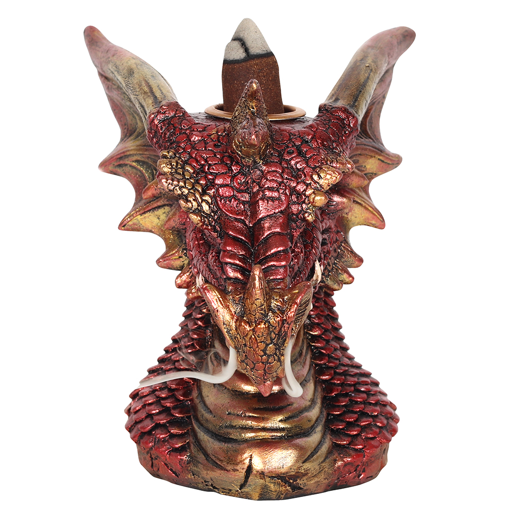 Small Red Dragon Head Backflow Incense Burner1