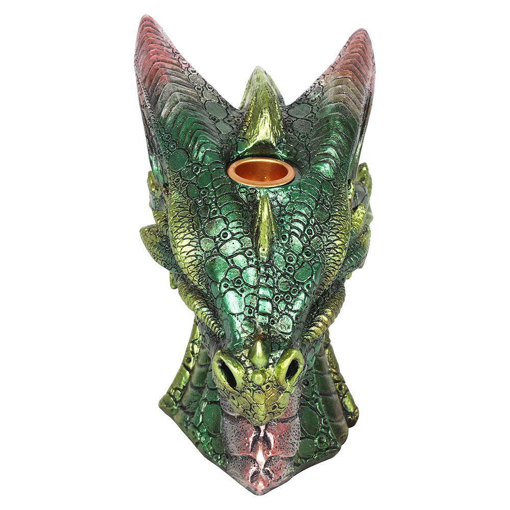 Large Green Dragon Head Backflow Incense Burner2