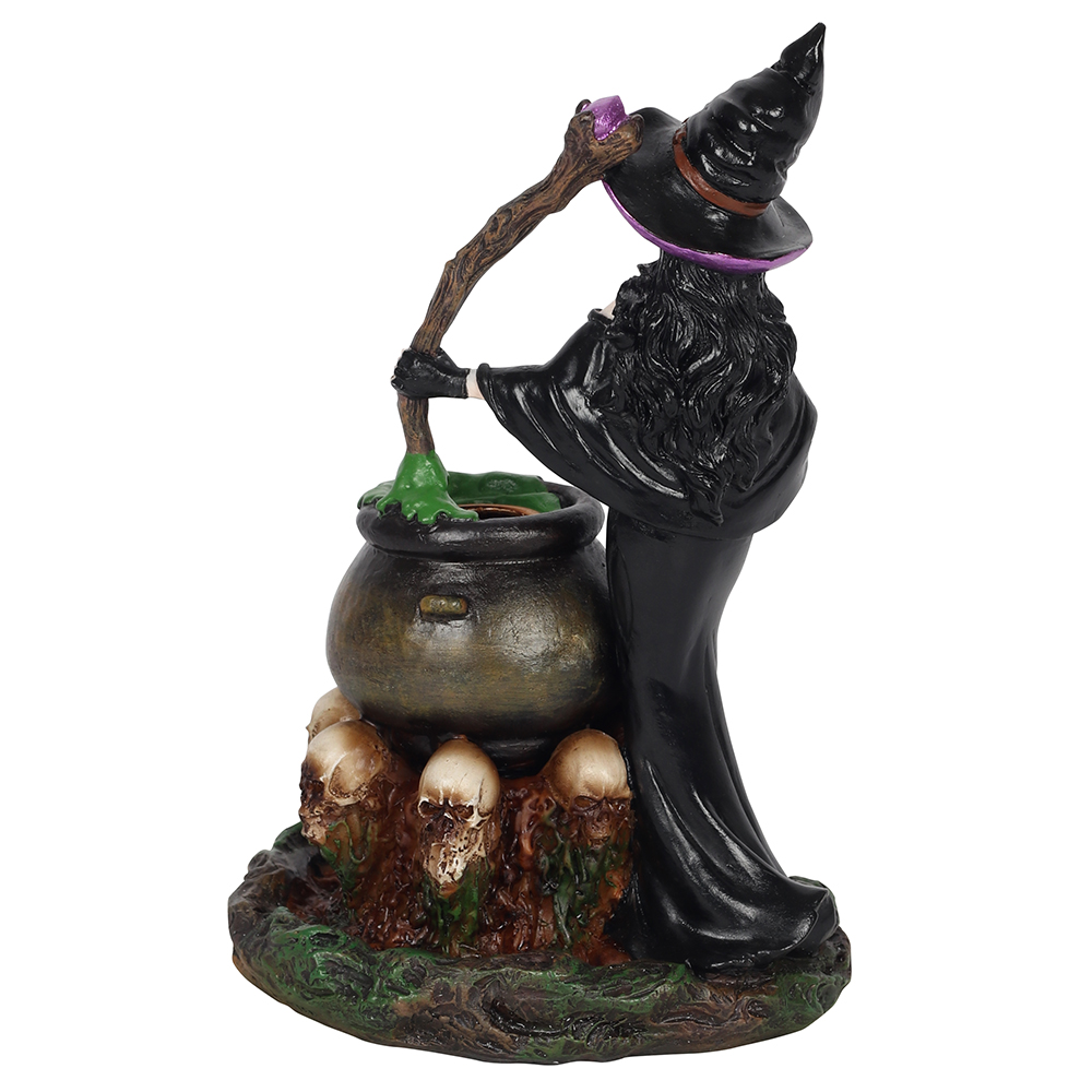 Witch with Cauldron Backflow Incense Burner2