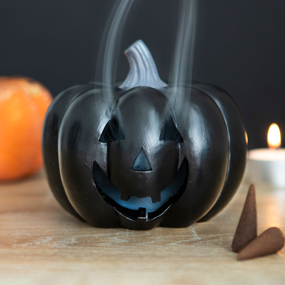 Black Pumpkin Incense Cone Holder3