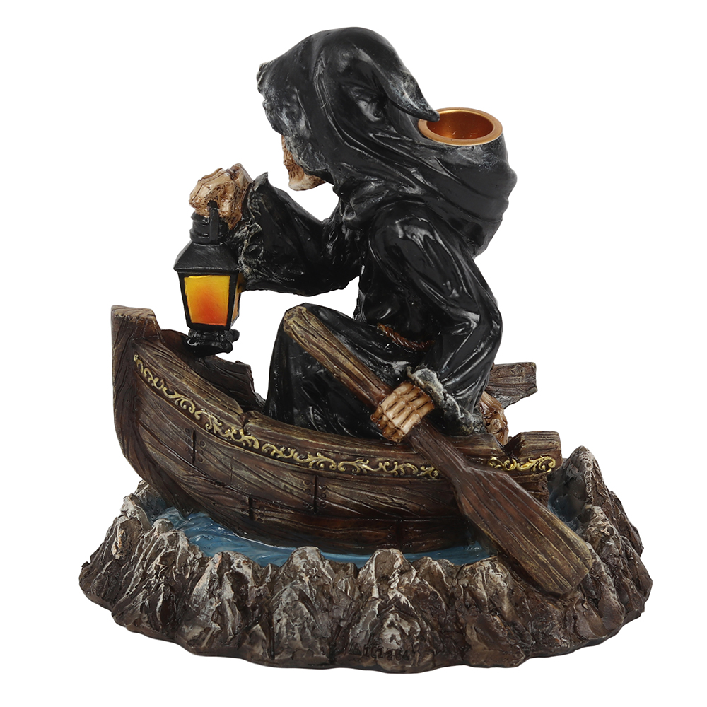 Grim Reaper Boat Backflow Incense Burner2