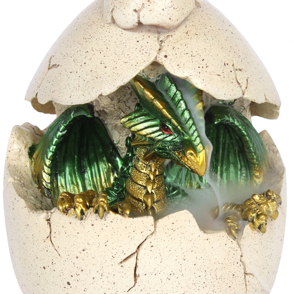 Green Dragon in Egg Backflow Incense Burner2