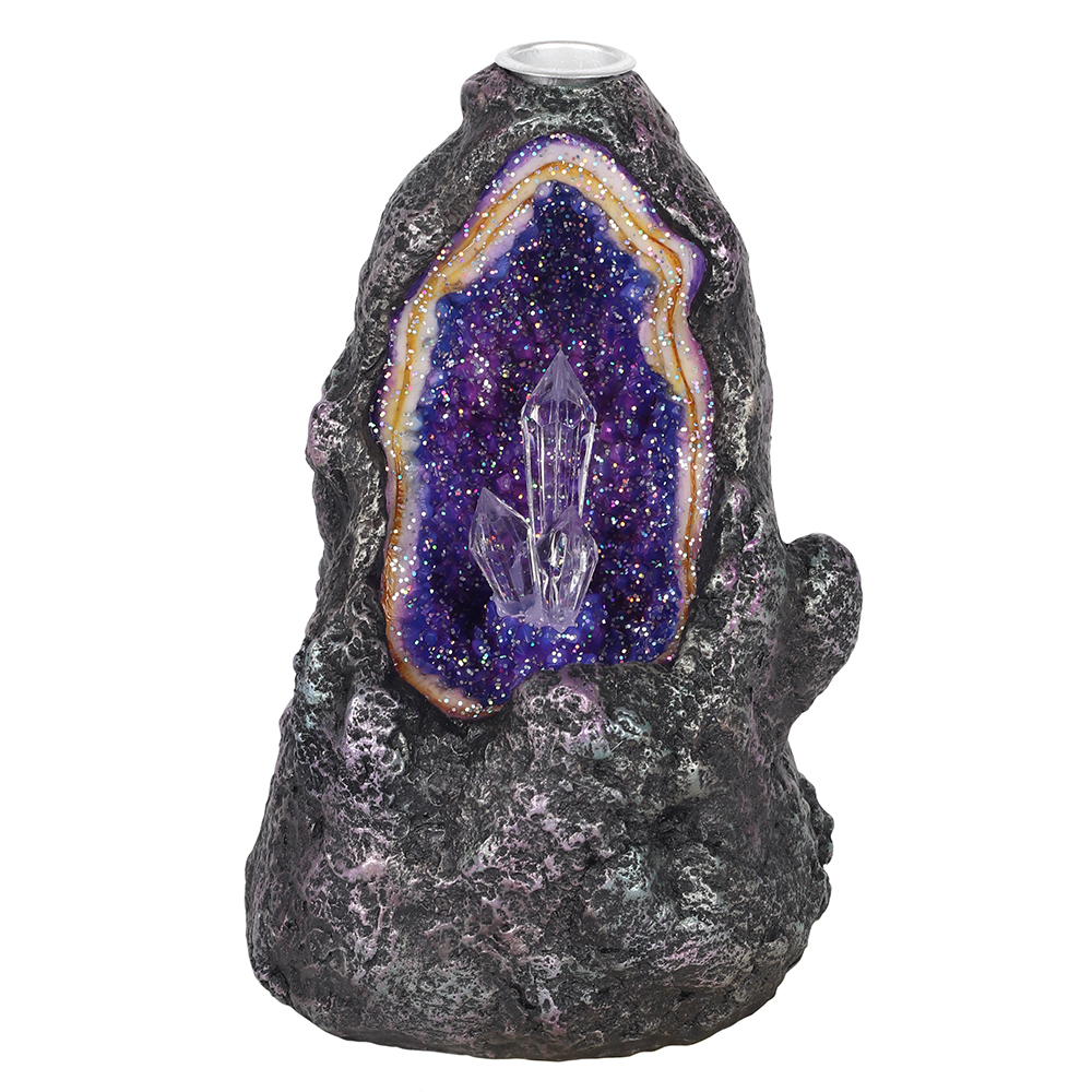 Glowing Crystal Cave Backflow Incense Burner1