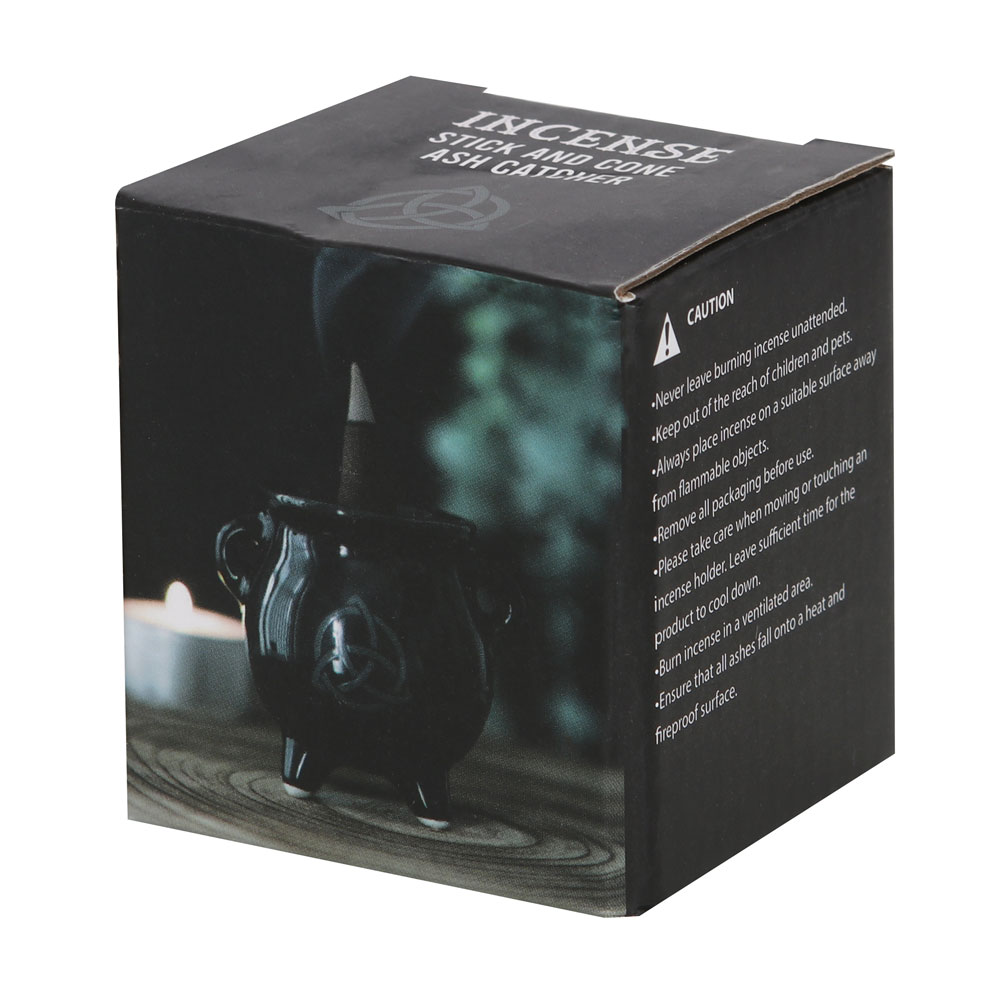 Triquetra Cauldron Ceramic Incense Holder4