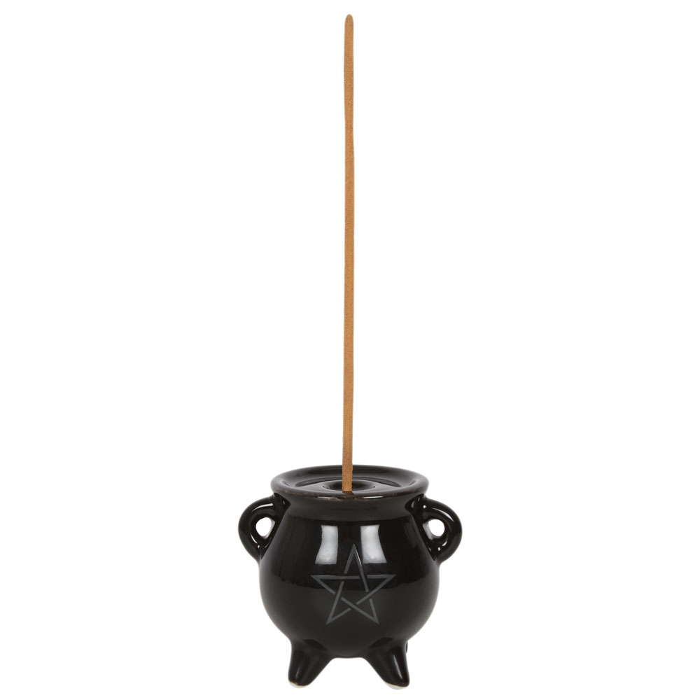 Pentagram Cauldron Ceramic Incense Holder1