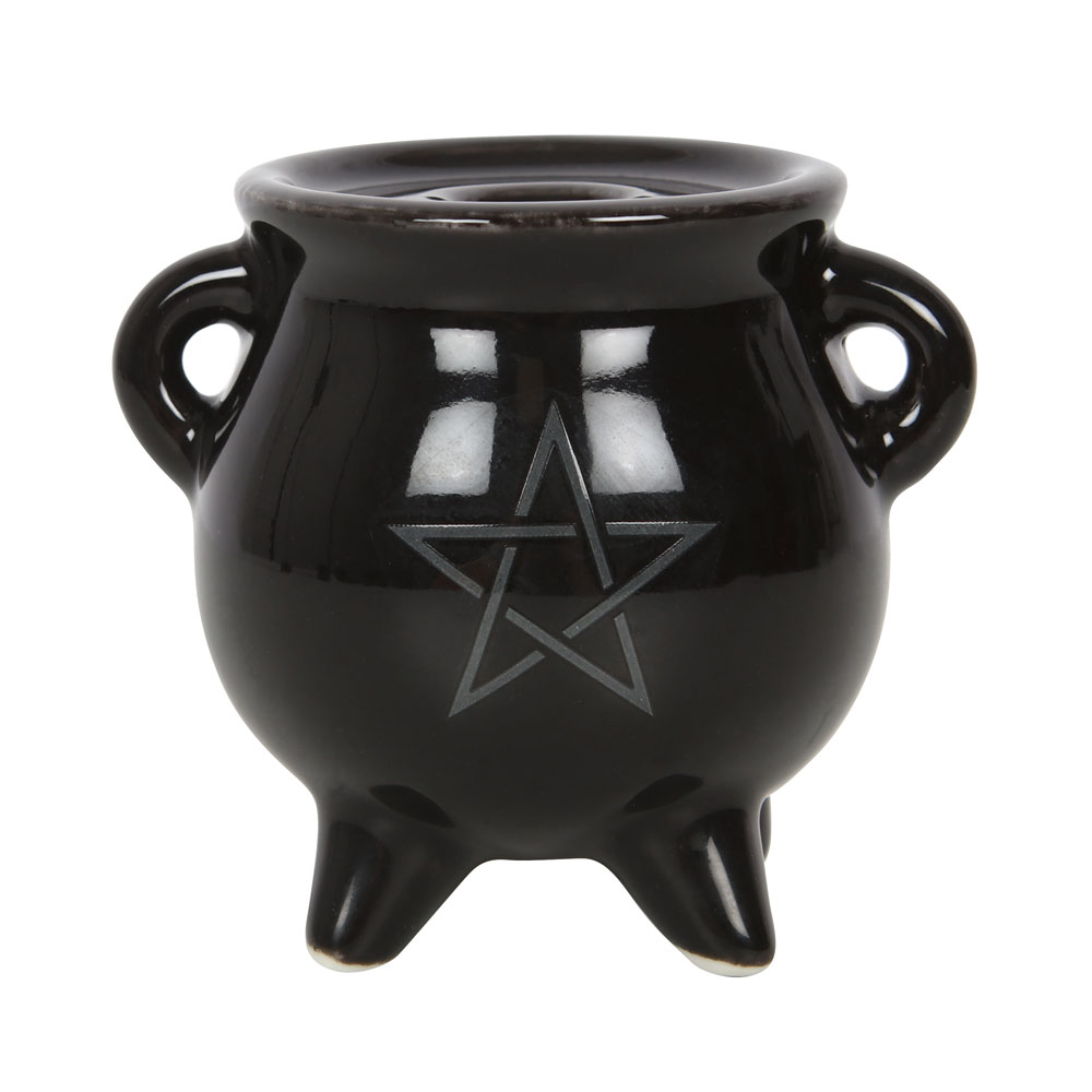 Pentagram Cauldron Ceramic Incense Holder2