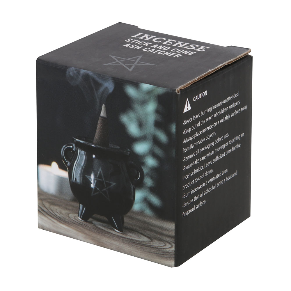 Pentagram Cauldron Ceramic Incense Holder4