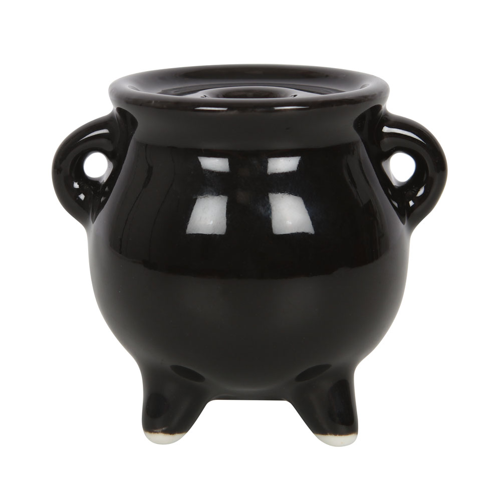 Triple Moon Cauldron Ceramic Incense Holder3