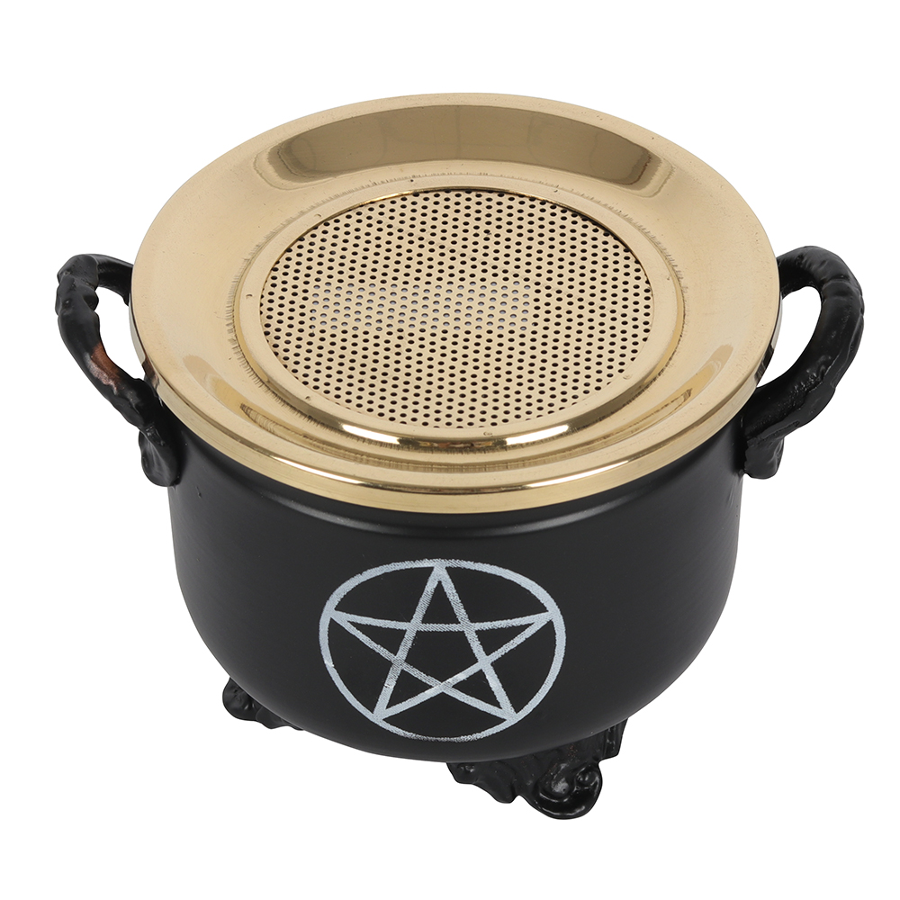 Pentagram Cauldron Resin Incense Burner1