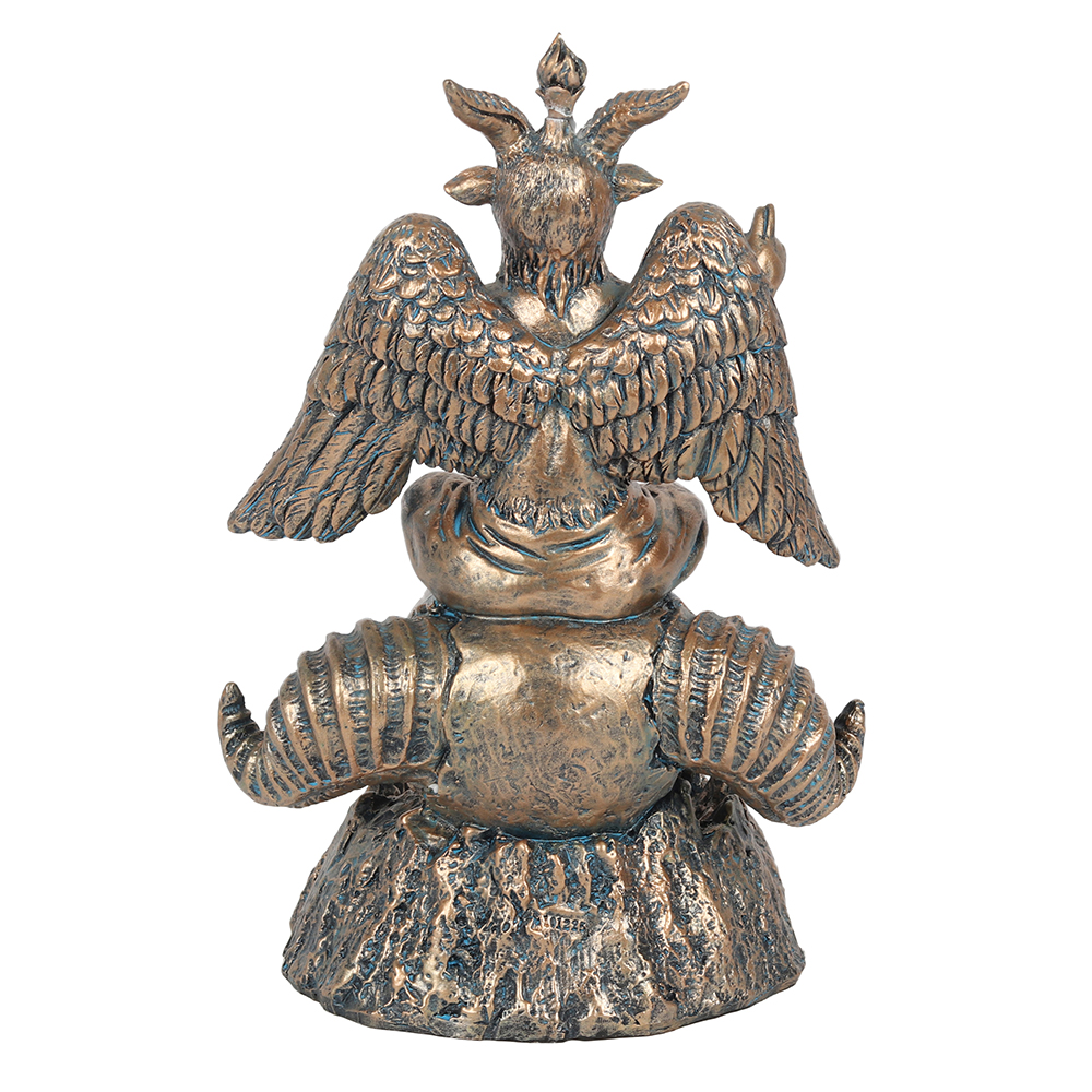 Gold Baphomet LED Backflow Incense Burner2