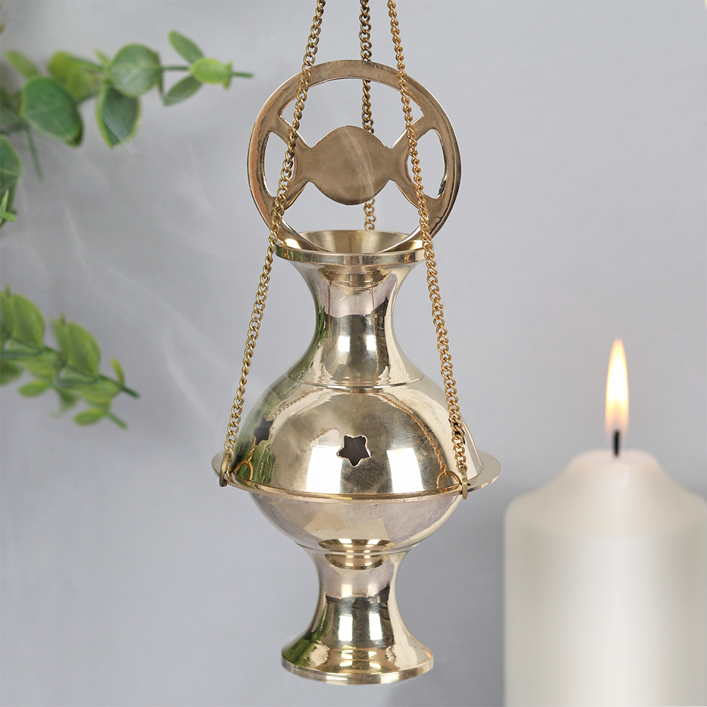 Metal Pentagram Incense Censer2