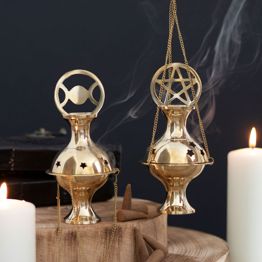 Metal Pentagram Incense Censer3