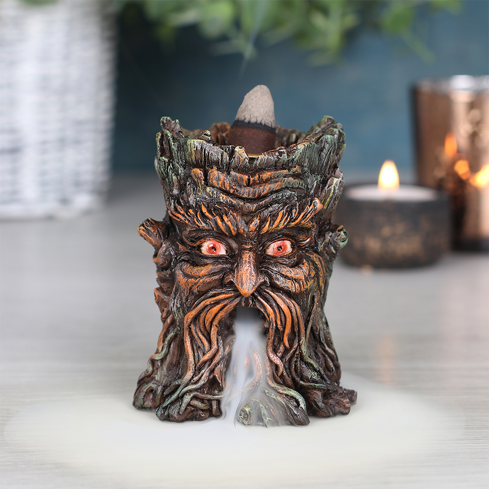 Small Green Man Backflow Incense Burner3