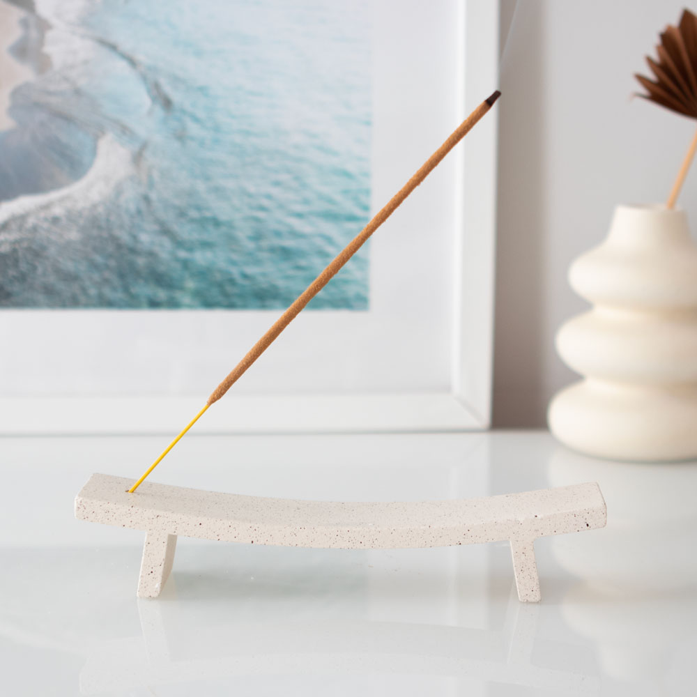Cream Speckle Incense Ash Catcher3
