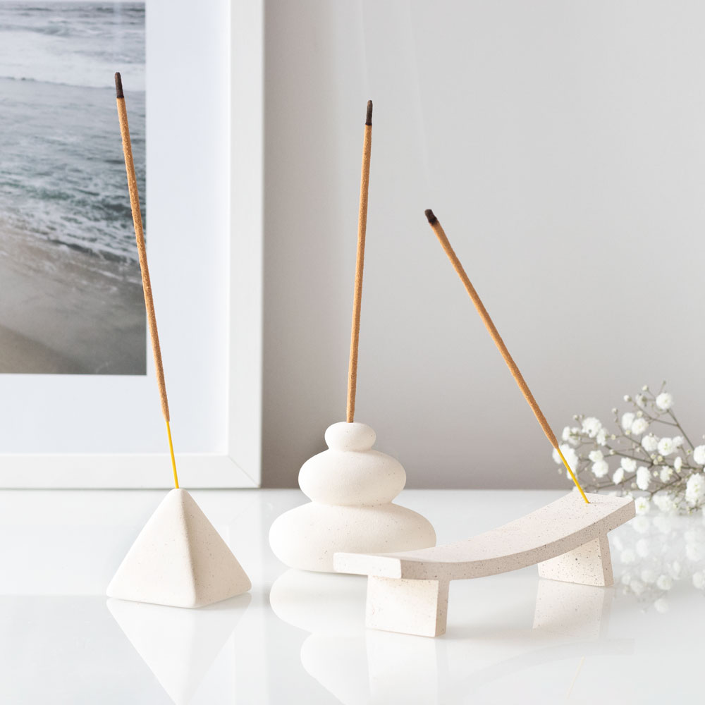 Cream Speckle Incense Ash Catcher4