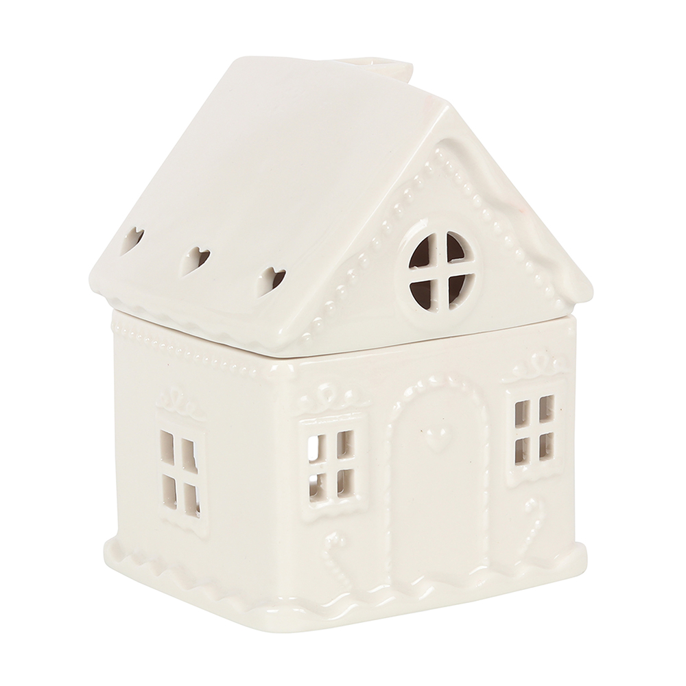 White Gingerbread House Oil Burner2