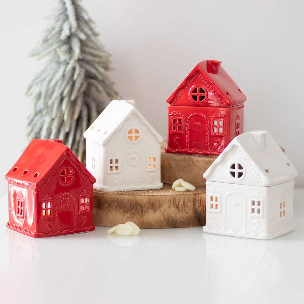 White Gingerbread House Oil Burner4