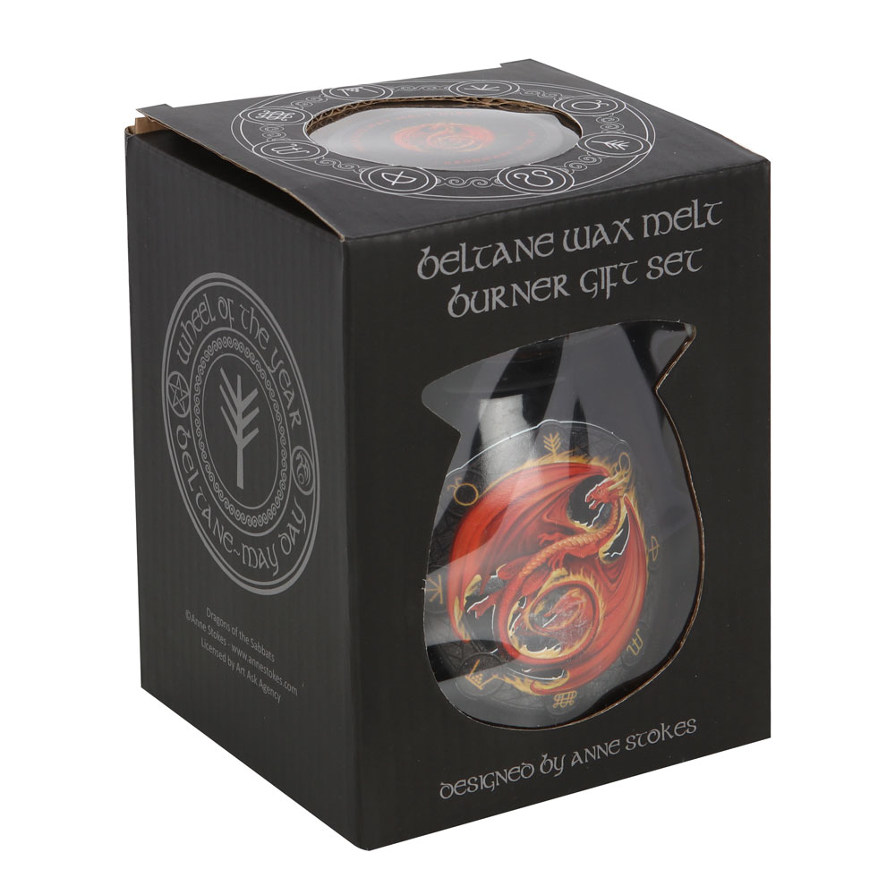 Beltane Wax Melt Burner Gift Set by Anne Stokes2