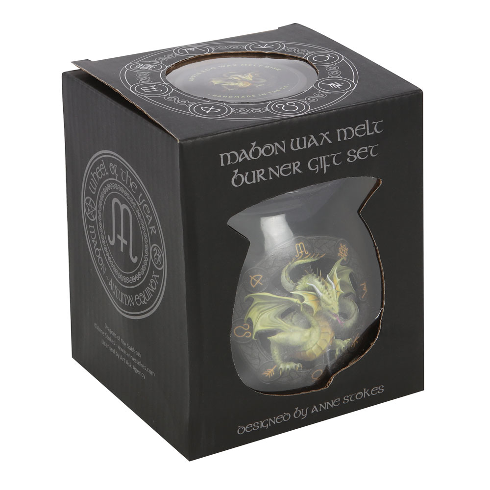 Mabon Wax Melt Burner Gift Set by Anne Stokes2