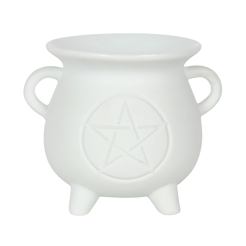 White Pentagram Cauldron Oil Burner1