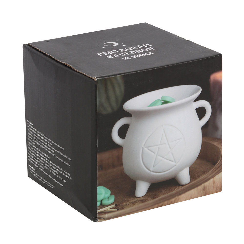 White Pentagram Cauldron Oil Burner4