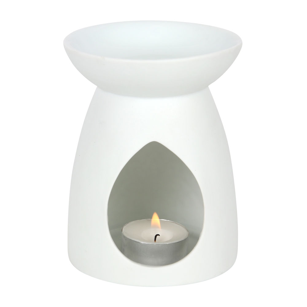 White Ceramic Mandala Oil Burner2